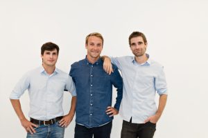 Die Gründer von Back Market: Quentin Le Brouster, Thibaud Hug de Larauze und Vianney Vaute (v.l.) (Bildcredit: Back Market).